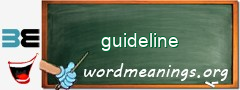 WordMeaning blackboard for guideline
